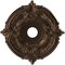 Ekena Millwork Attica PVC Ceiling Medallion (Canopies up to 6 3/4"), 19"OD x 3 1/2"ID x 1"P, Metallic Antique Brass CMP19ATCAB - alternate 1